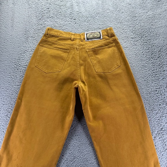 Vintage Paco Jeans Mens 34x27 Brown Cotton Denim Wide-Leg Baggy Workwear Utility - Picture 5 of 9